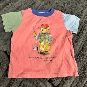 Polo by Ralph Lauren Kids' Colorful Bear Fishing T-Shirt